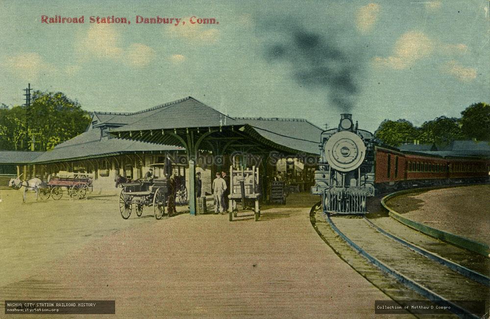 Postcard: Railroad Station, Danbury, Connecticut